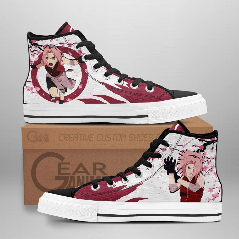 Naruto Converse - Sakura Haruno High Top Shoes NRT | Anime Converse AG0512