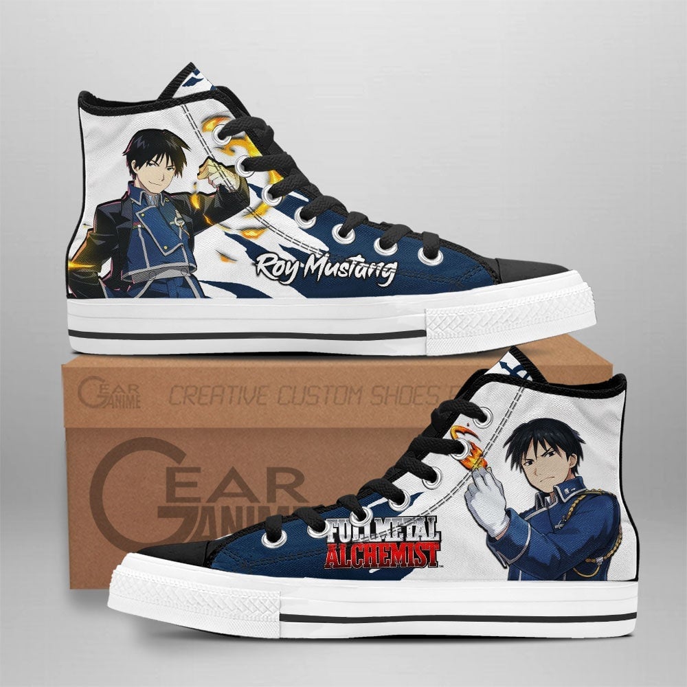 Fullmetal Alchemist Converse - Roy Mustang High Top Shoes | Anime Converse AG0512