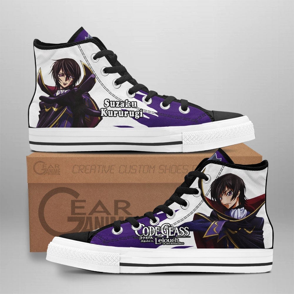 Code Geass Converse - Lelouch Lamperouge High Top Shoes | Anime Converse AG0512