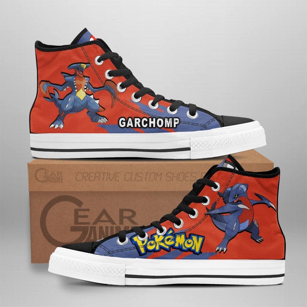 Pokemon Converse - Garchomp High Top Shoes | Anime Converse AG0512