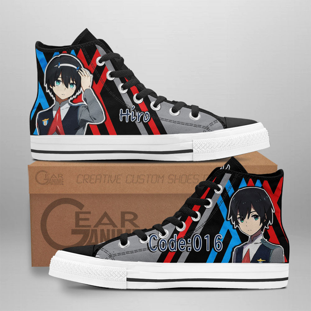 Darling In The Franxx Converse - Hiro Code 016 High Top Shoes | Anime Converse AG0512