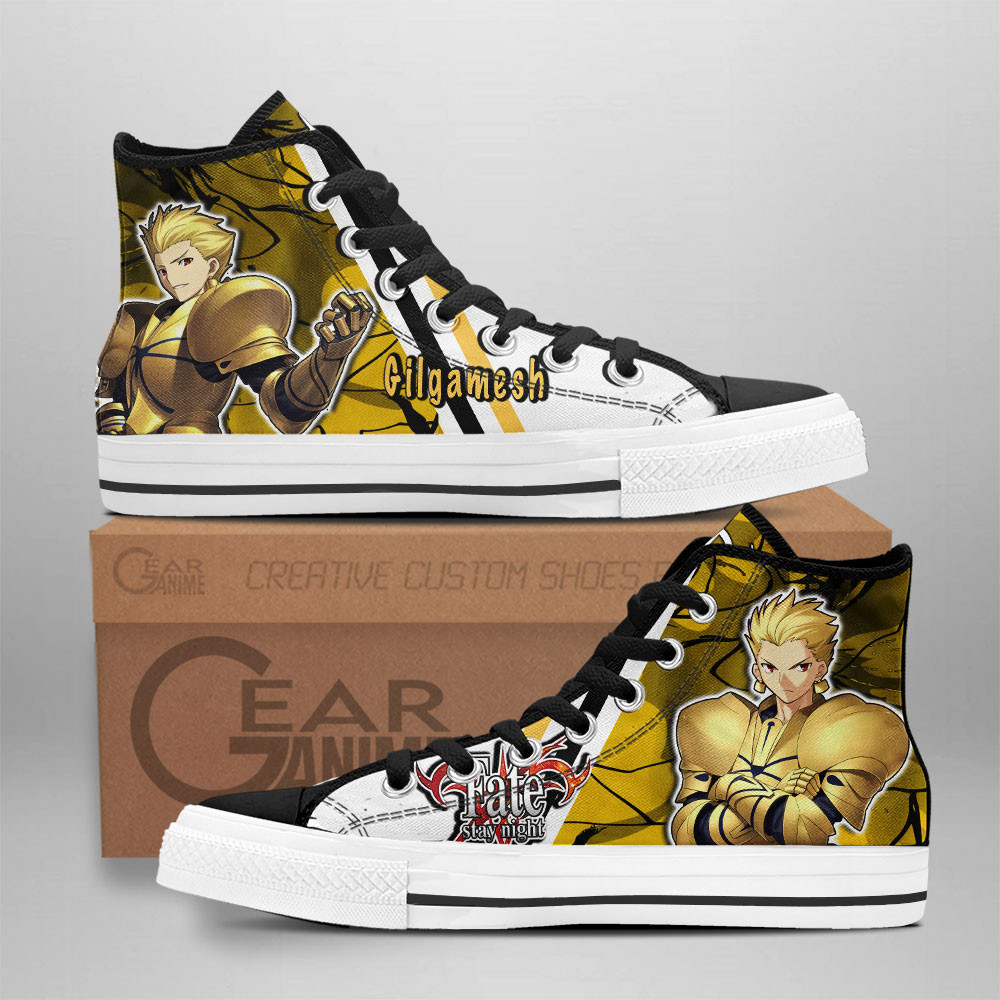 Fate Stay Night Converse - Gilgamesh High Top Shoes | Anime Converse AG0512