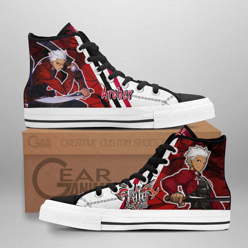 Fate Stay Night Converse - Archer High Top Shoes | Anime Converse AG0512