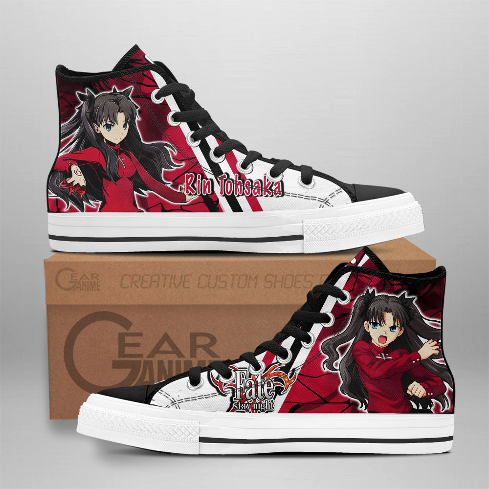 Fate Stay Night Converse - Rin Tohsaka High Top Shoes | Anime Converse AG0512