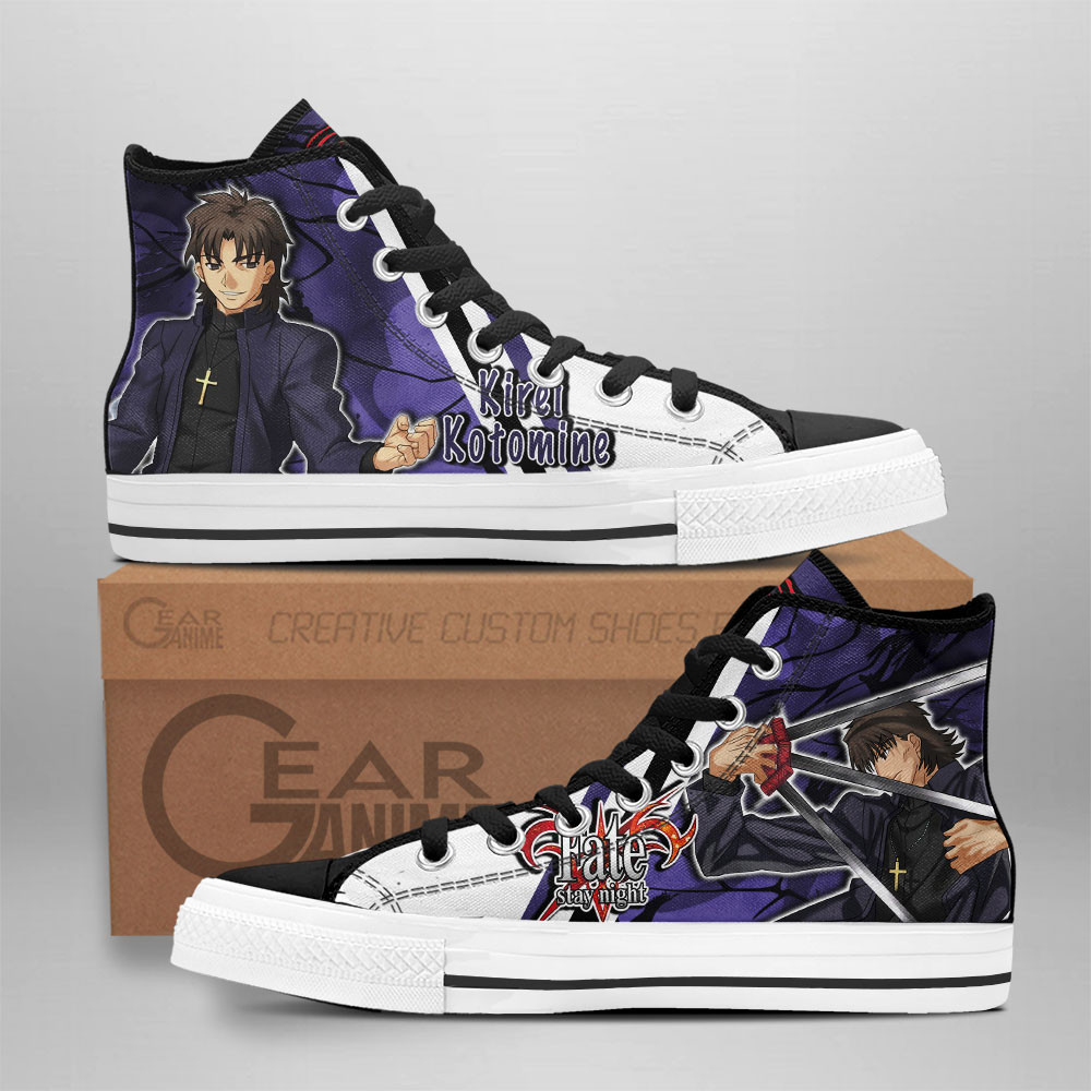 Fate Stay Night Converse - Kirei Kotomine High Top Shoes | Anime Converse AG0512