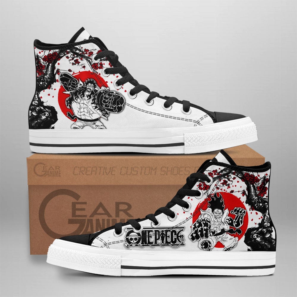 One Piece Converse - Luffy Gear 4 High Top Shoes | Anime Converse AG0512