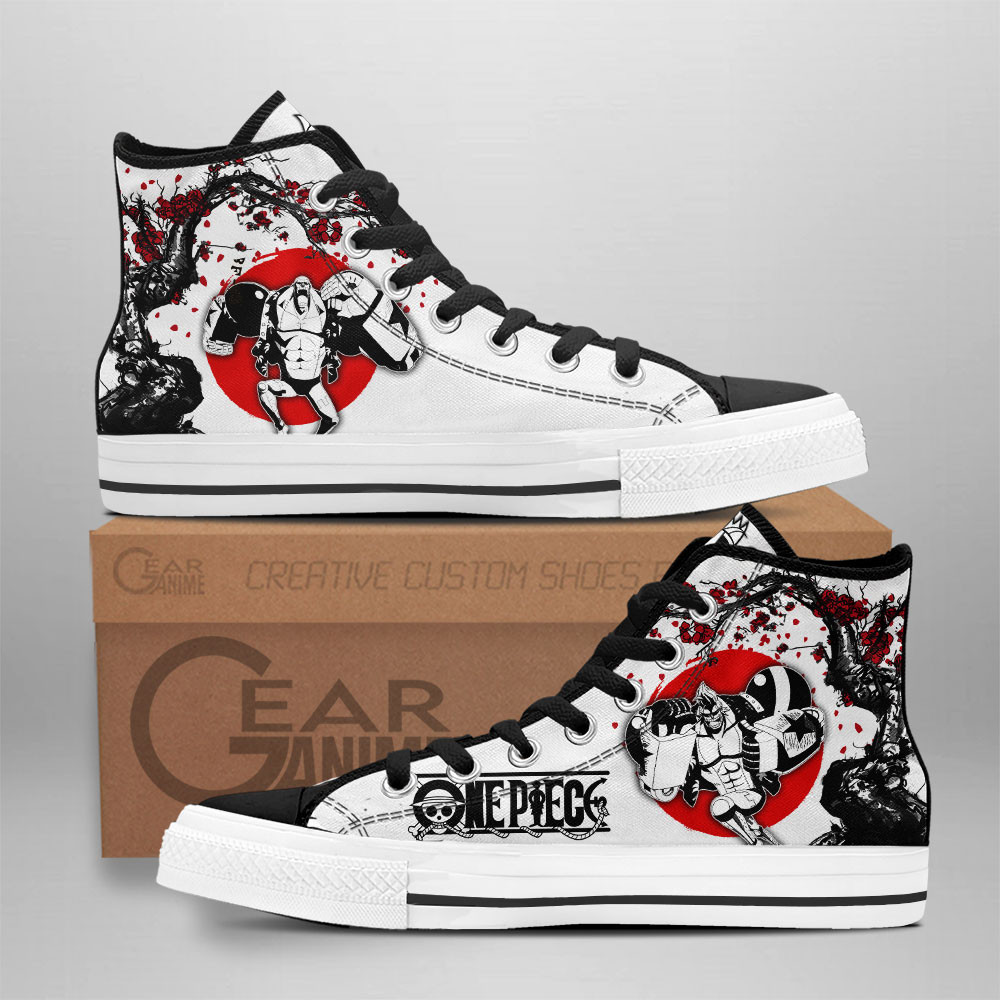 One Piece Converse - Franky High Top Shoes | Anime Converse AG0512