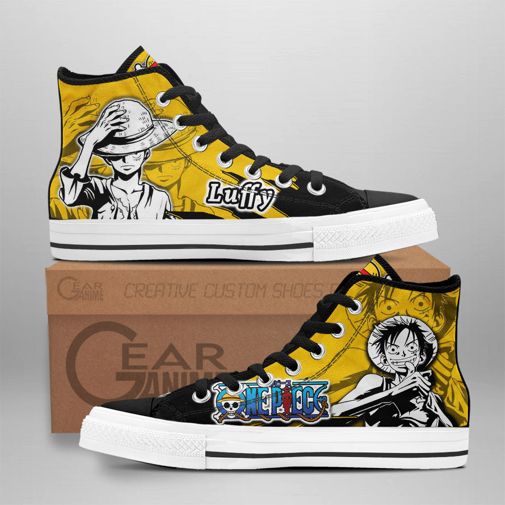 One Piece Converse - Luffy High Top Shoes Mix Manga | Anime Converse AG0512