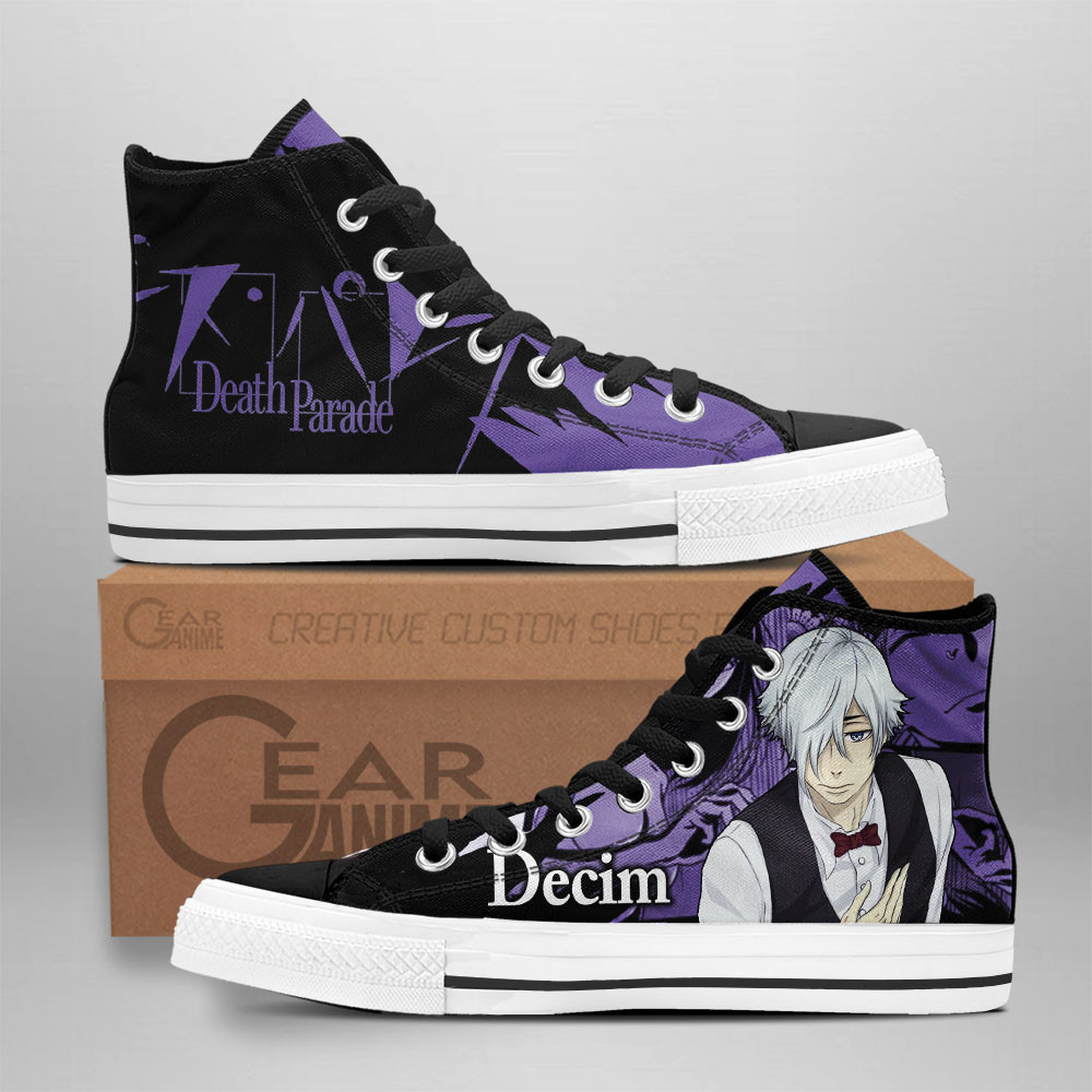 Death Parade Converse - Decim High Top Shoes | Anime Converse AG0512