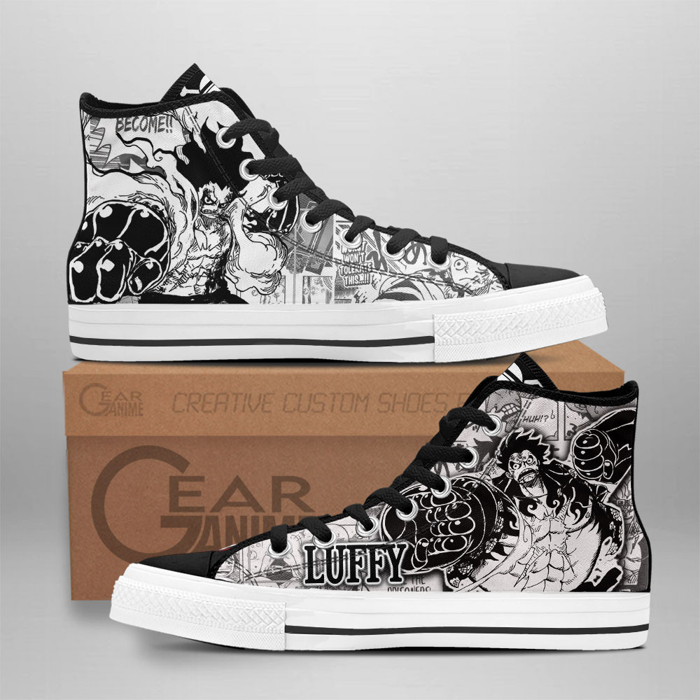 One Piece Converse - Luffy Gear 4 High Top Shoes | Anime Converse AG0512