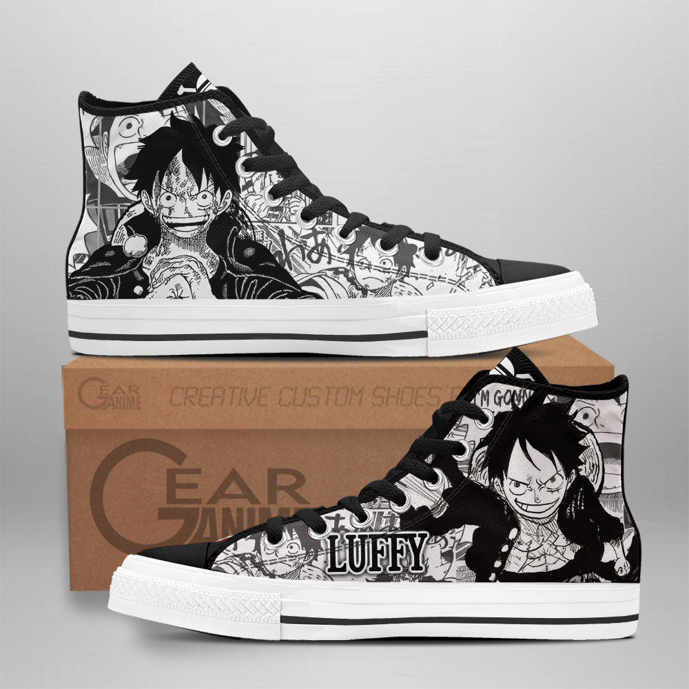 One Piece Converse - Monkey D. Luffy High Top Shoes | Anime Converse AG0512
