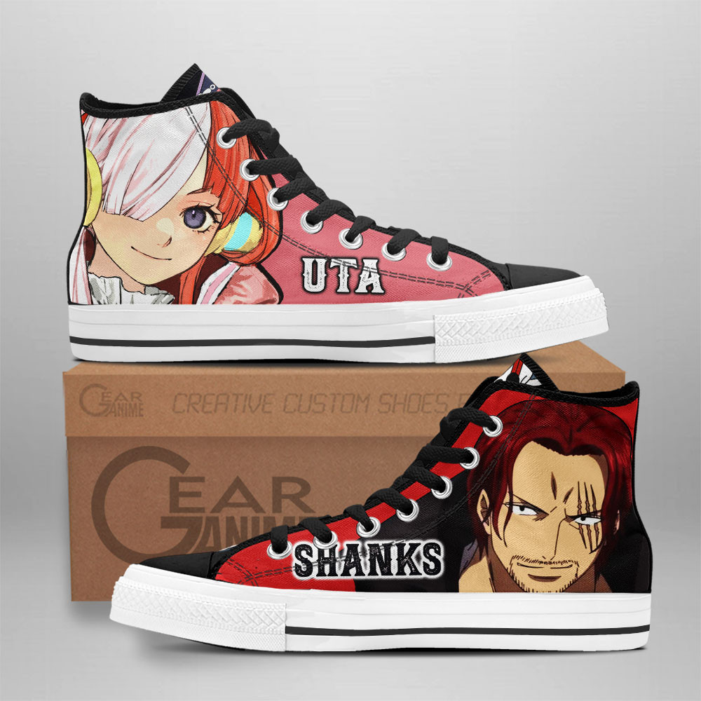 One Piece Converse - Shanks and Uta High Top Shoes | Anime Converse AG0512