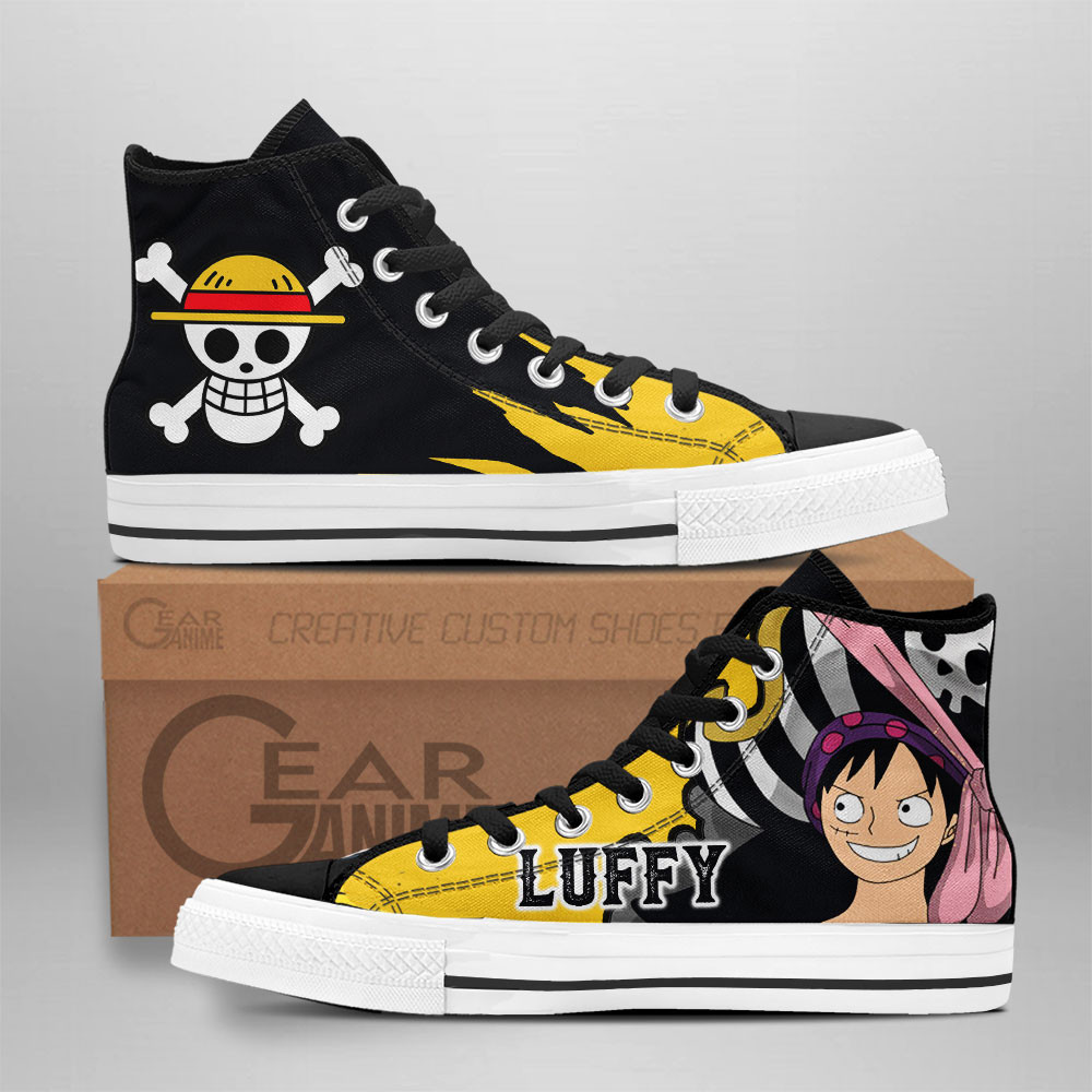One Piece Converse - Luffy High Top Shoes | Anime Converse AG0512