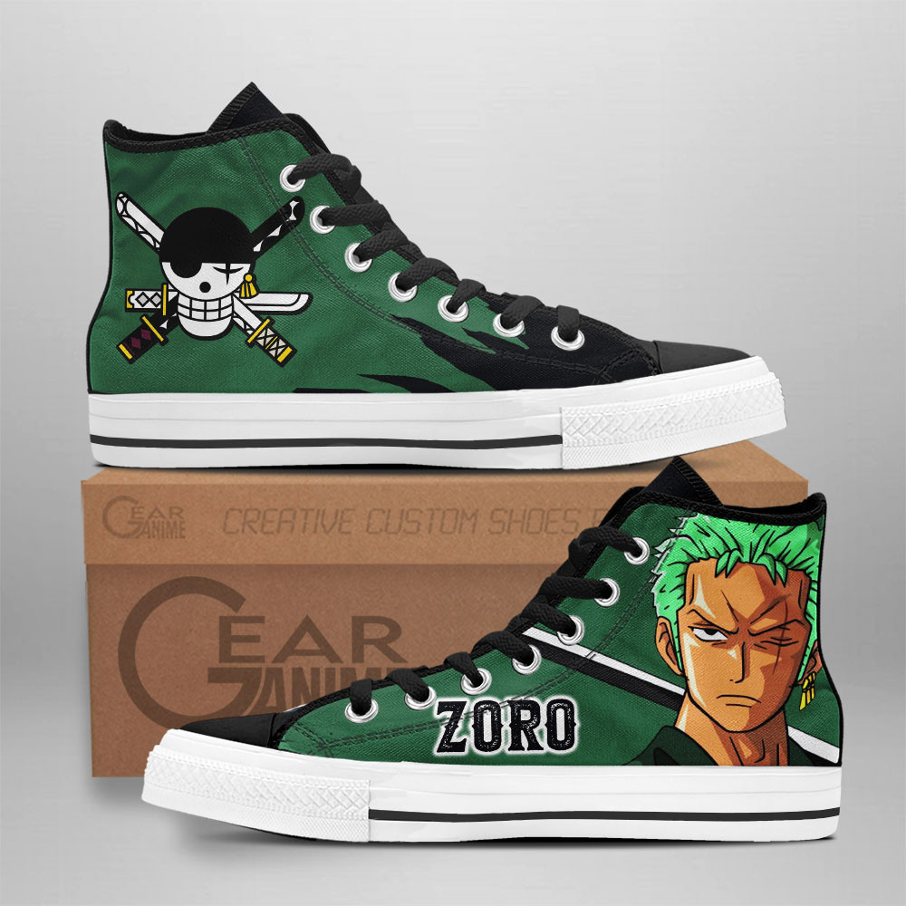 One Piece Converse - Zoro High Top Shoes | Anime Converse AG0512
