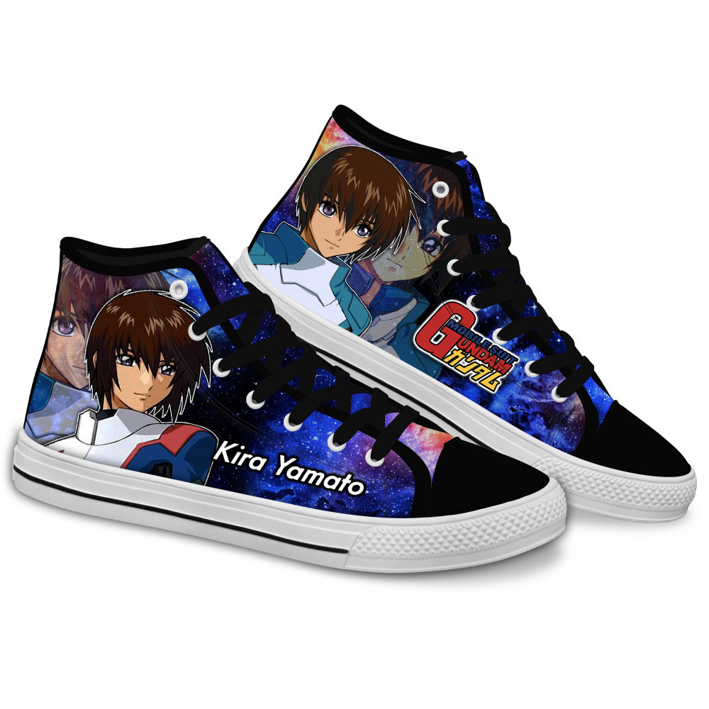 Mobile Suit Gundam Converse - Kira Yamato High Top Shoes | Anime Converse AG0512
